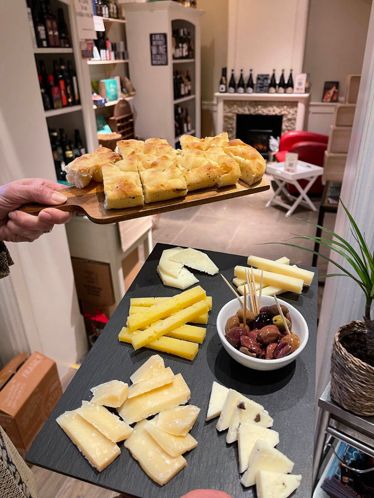 EGRO London Charcuterie cheese cured meat olives focaccia aperitivo wine glass wine selection Spritz cocktails